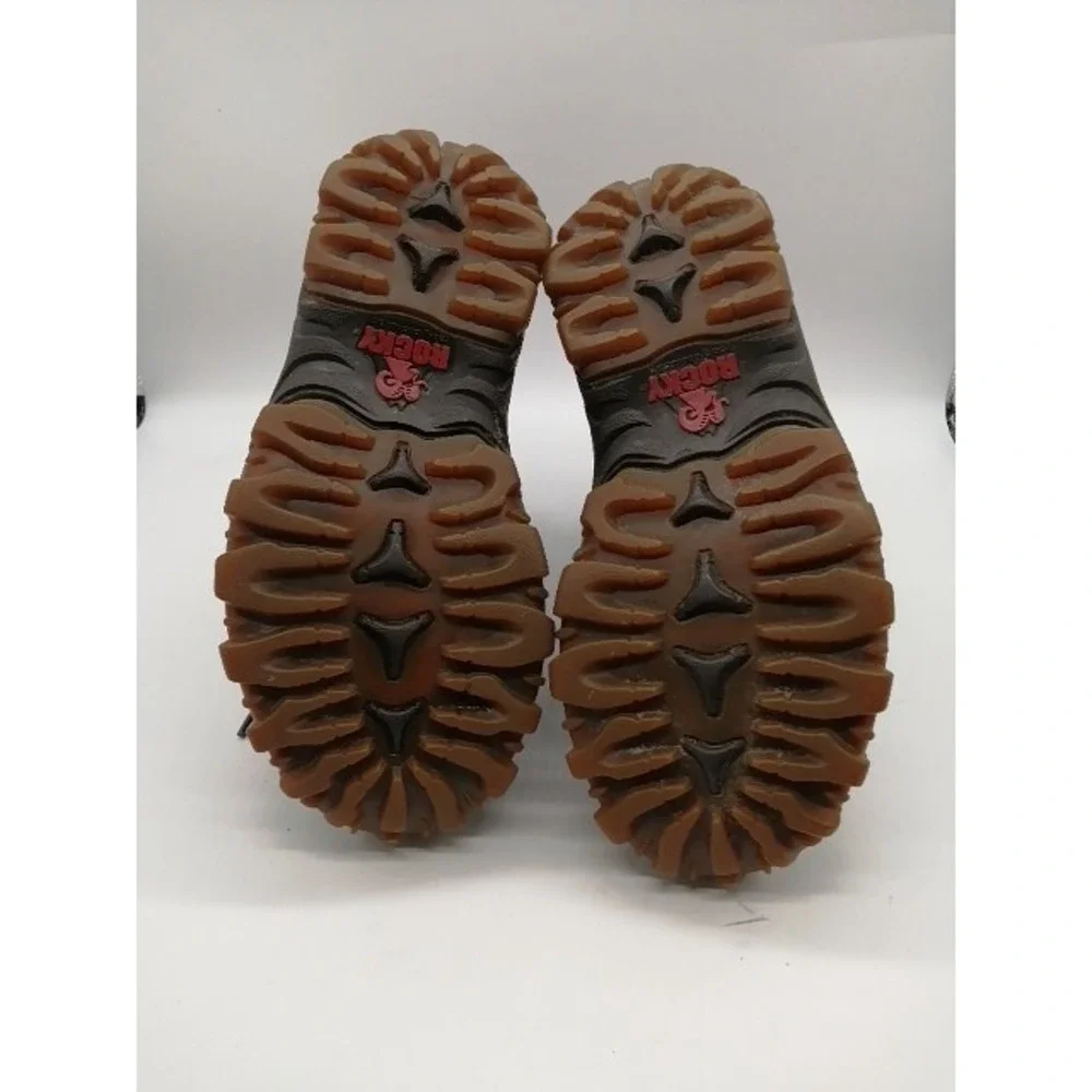 Rocky Boots Mens  Brown Camo 8 Wide Waterproof Leather Hard Toe Shoe 8890